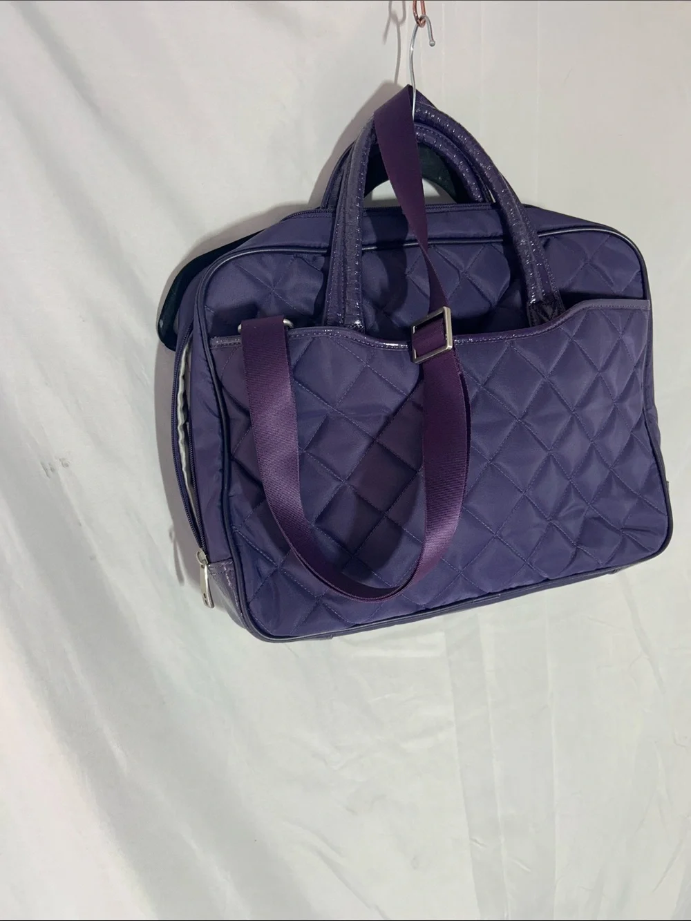 Quilted Purple Laptop Bag for Women - Stylish Carry Case